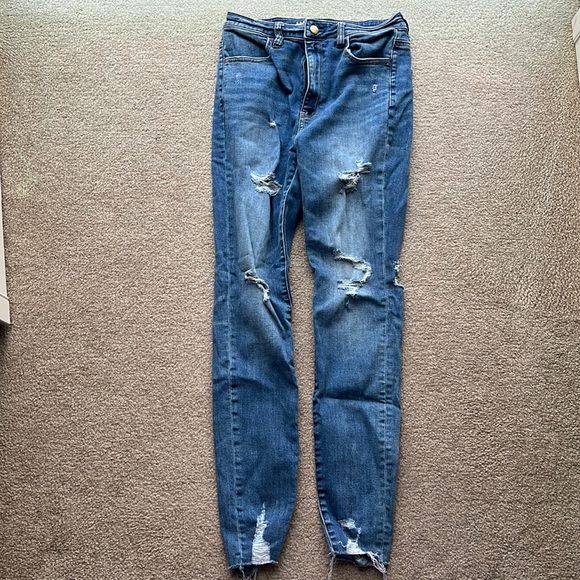 American Eagle Outfitters Denim - American Eagle Outfitters Highest Rise Jeggings with holes